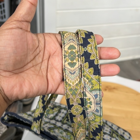 Vera Bradley Cambridge Small Tic Tac Tote - Green, Blue and White - Picture 3 of 6